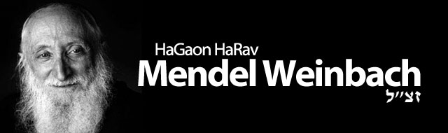 HaGaon HaRav Mendel Weinbach
